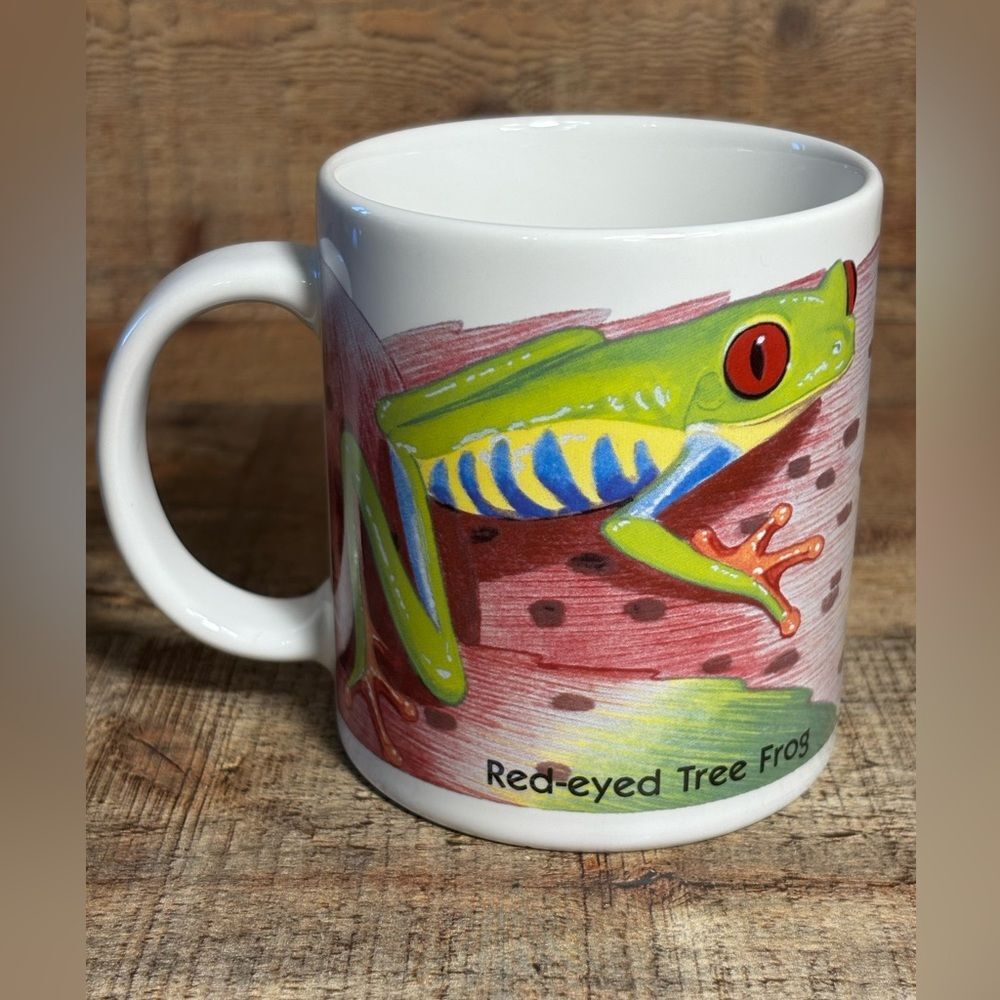 Pedro Gonzalez Red Eyed Tree Frog Coffee Mug VTG Academy Store SF 1990 CAS